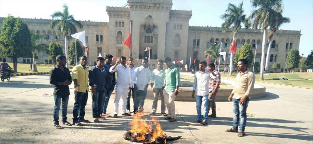 GKNS activists consign govt’s effigy to flames