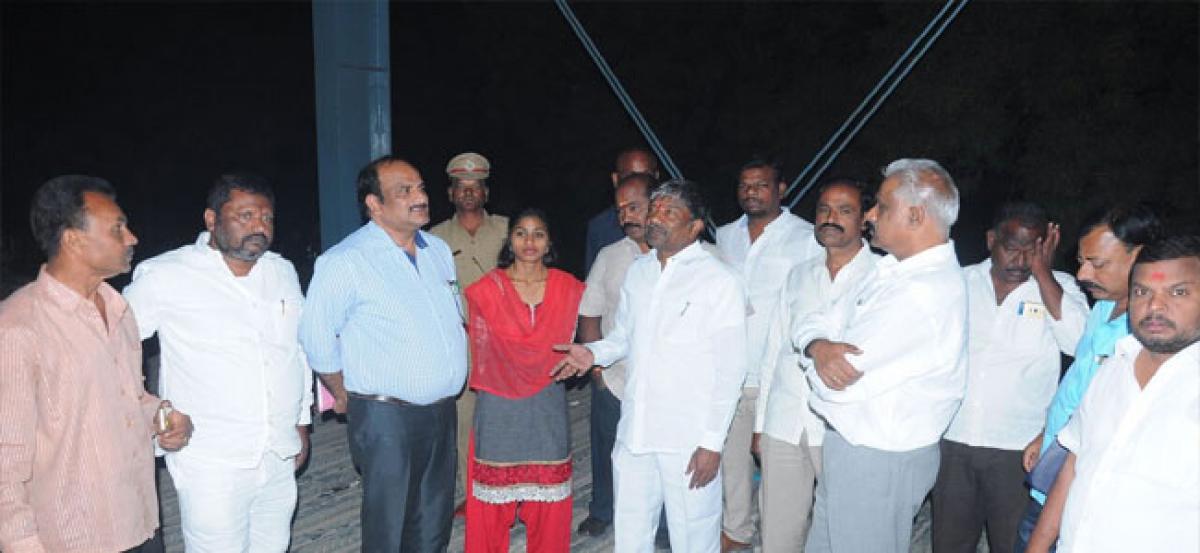 Construction inspected by T Padma Rao Goud