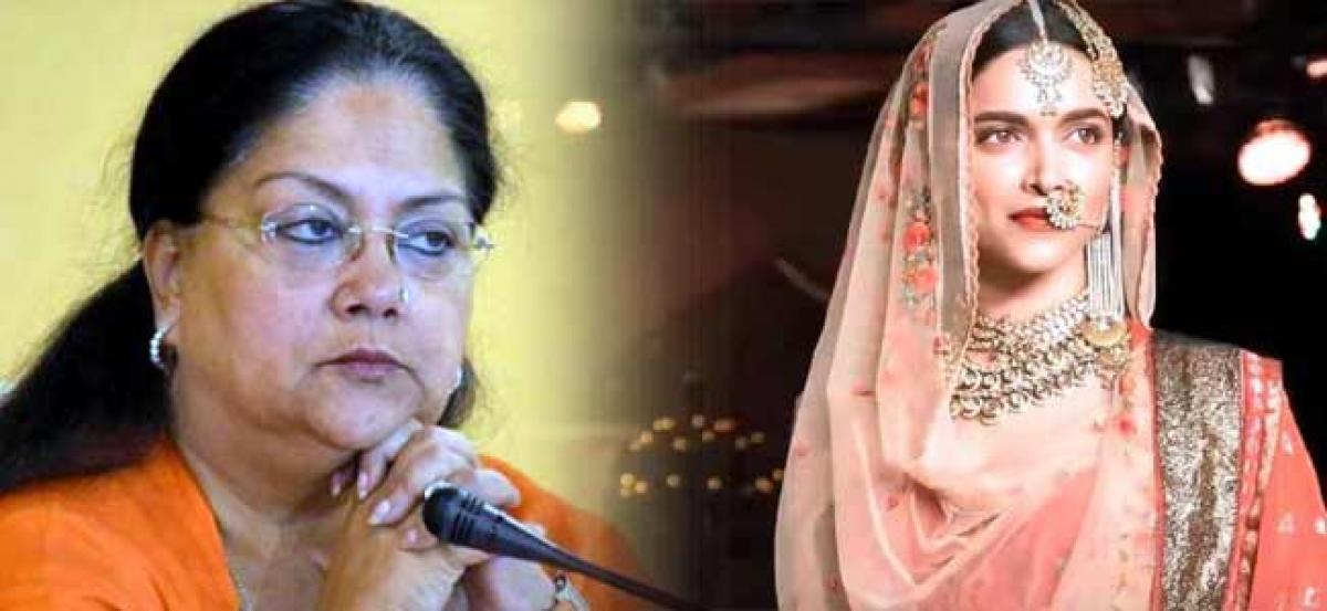 Rajasthan CM joins anti-Padmavati league