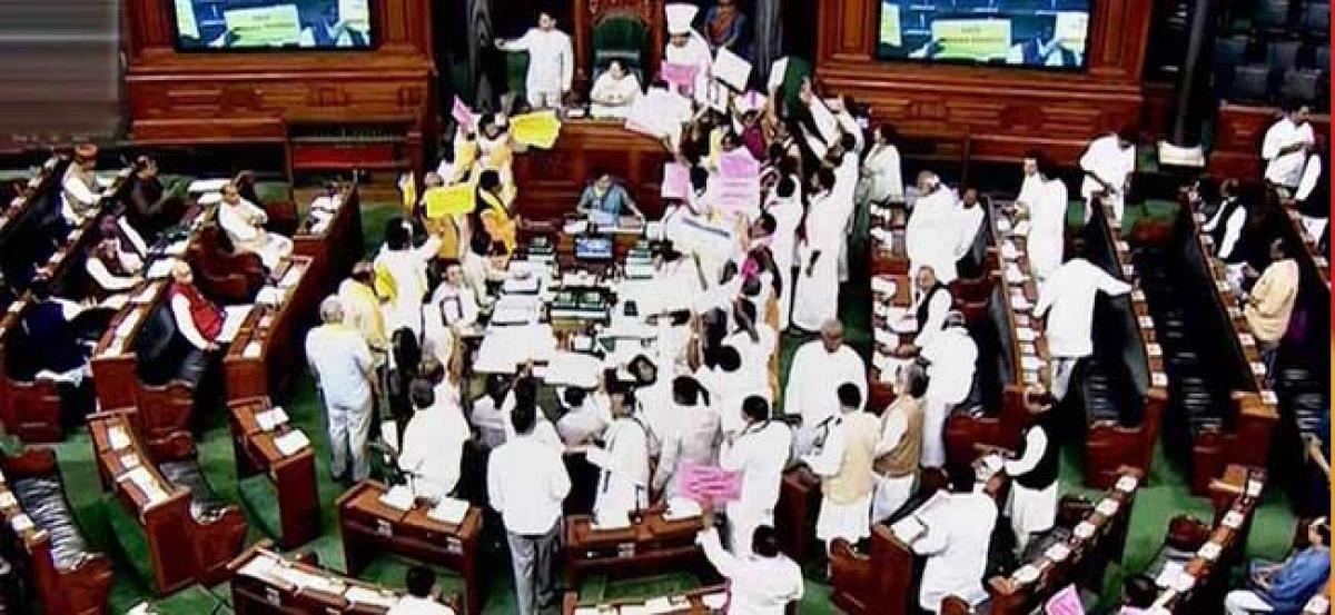 Proceedings in both Houses of Parliament stalled for sixth day after protests by Opposition parties