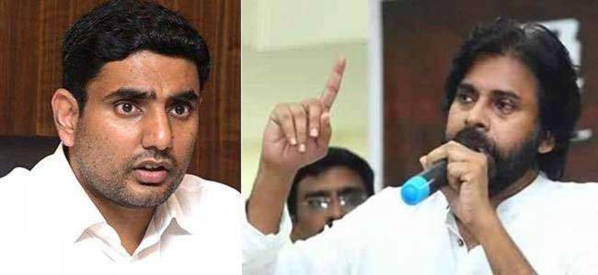 Lokesh Throws Big Challenge To Pawan