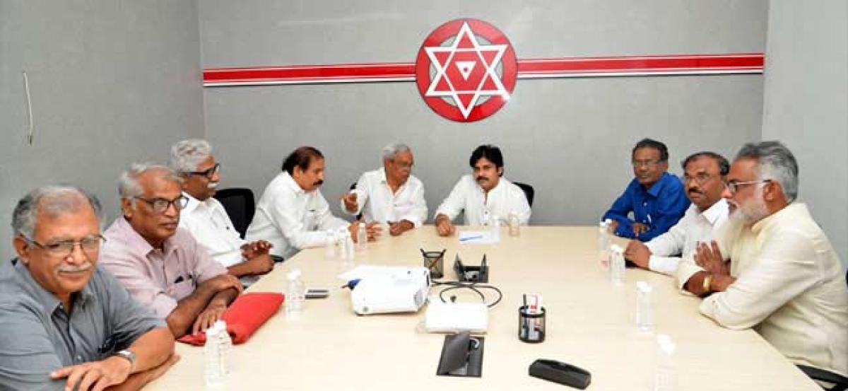 Left party leaders left out at Jana Sena office
