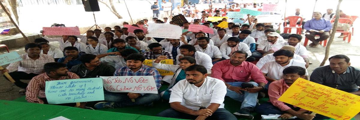 Pharmacy doctors stage protest