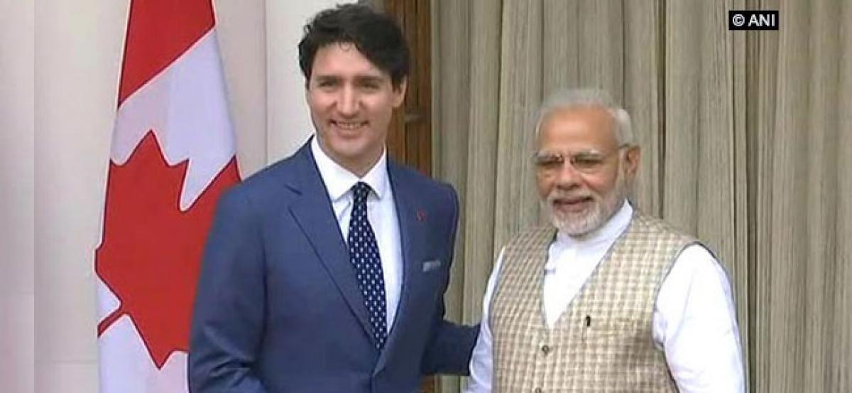 PM Modi meets Trudeau, will hold delegation-level talks