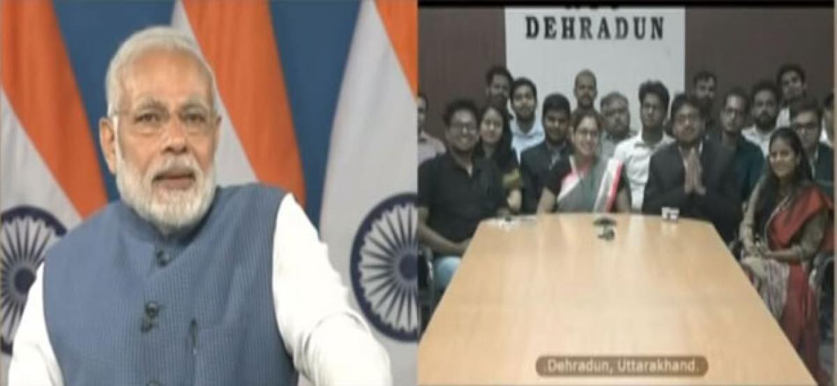 PM Modi interacts with budding entrepreneurs