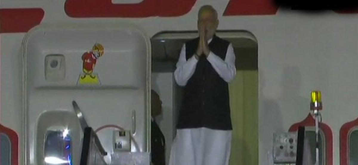 PM Modi arrives in India after his Sochi visit