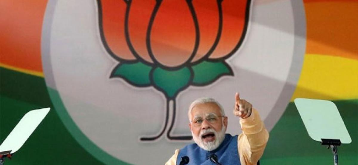 Congress spreading lies by hiring foreign agencies, Modi tells Karnataka BJP workers