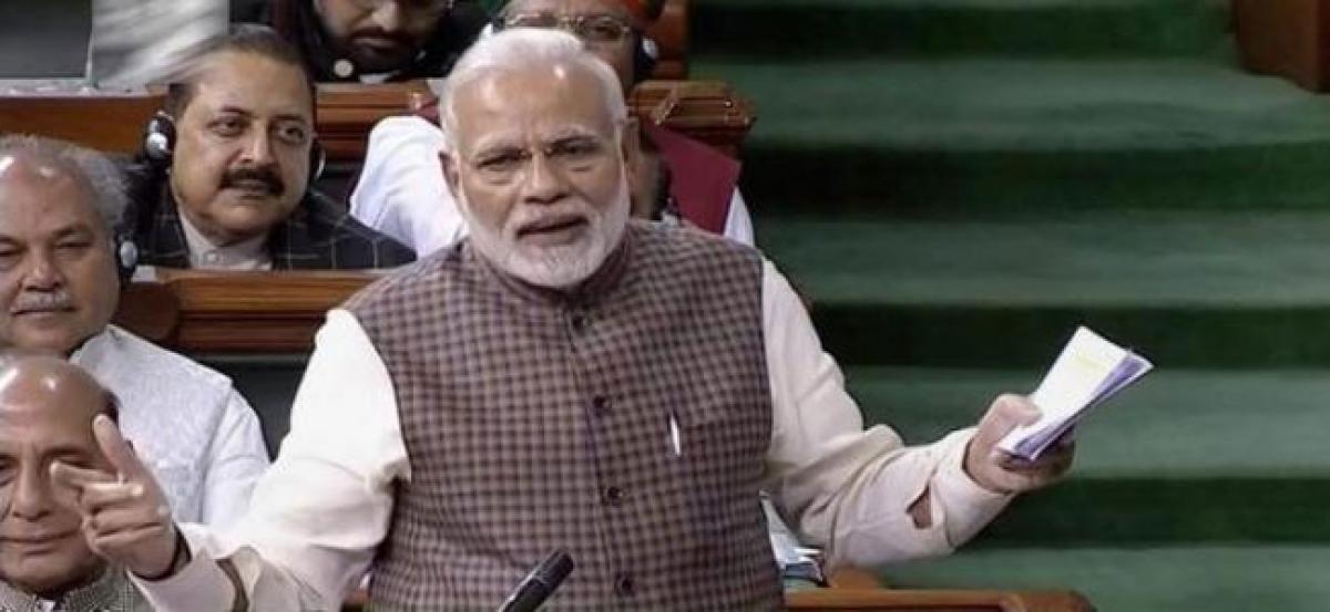 PM Modi attacks Congress in RS over emergency; says BJP wants a New India