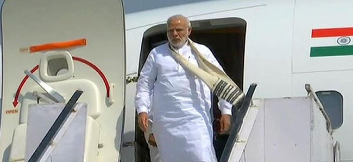 PM Modi reaches Varanasi