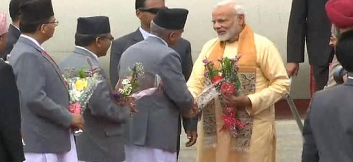 PM Modi arrives in Kathmandu