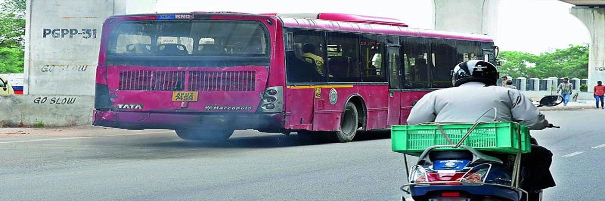 Pollution spiking; RTC buses major culprits