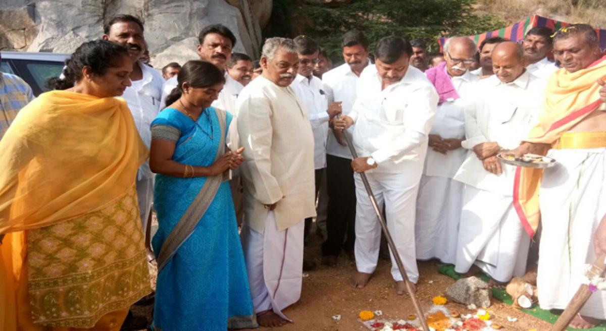 Foundation stone laid for road development works