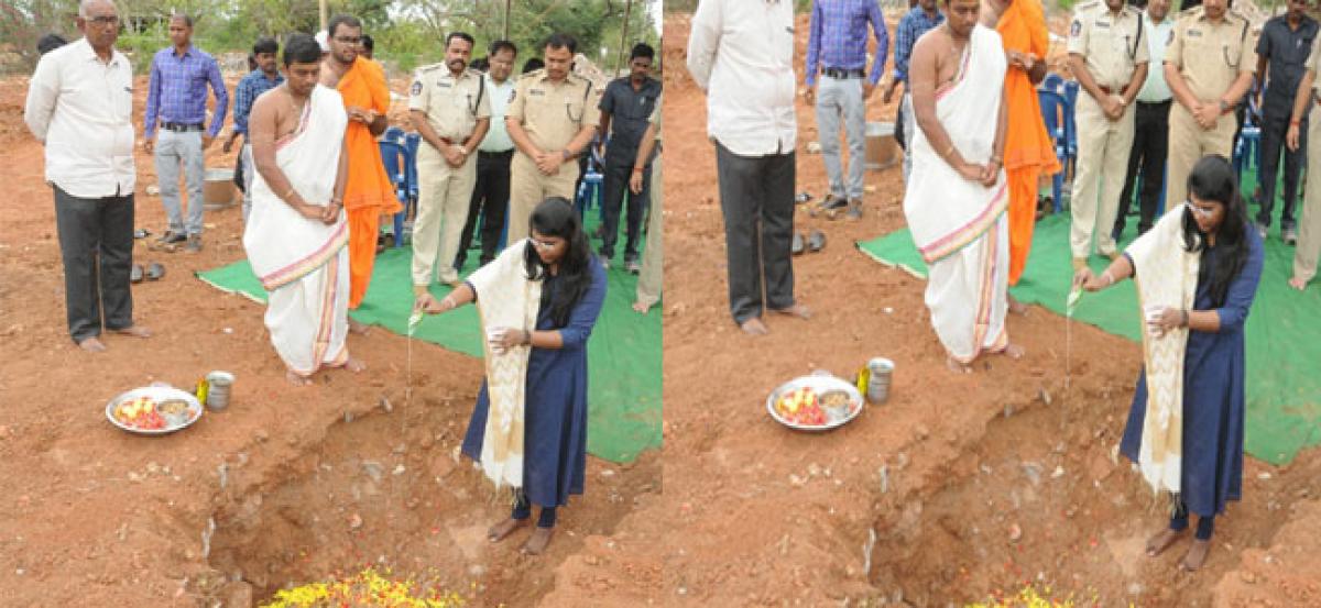 Joint Collector performs bhoomi puja for command control centre