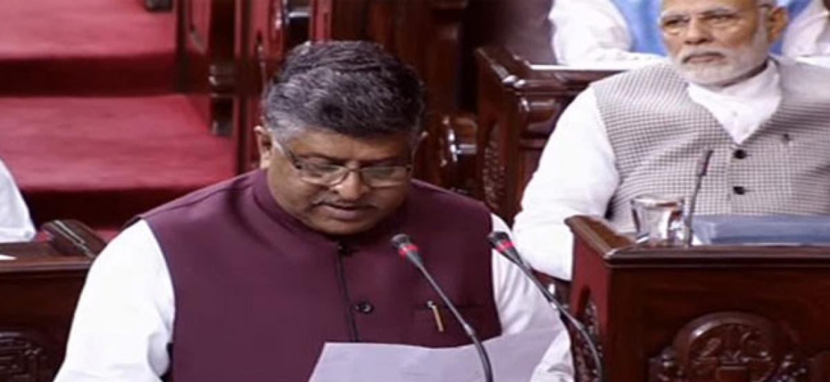 Union Minister Ravi Shankar Prasad takes oath as RS member