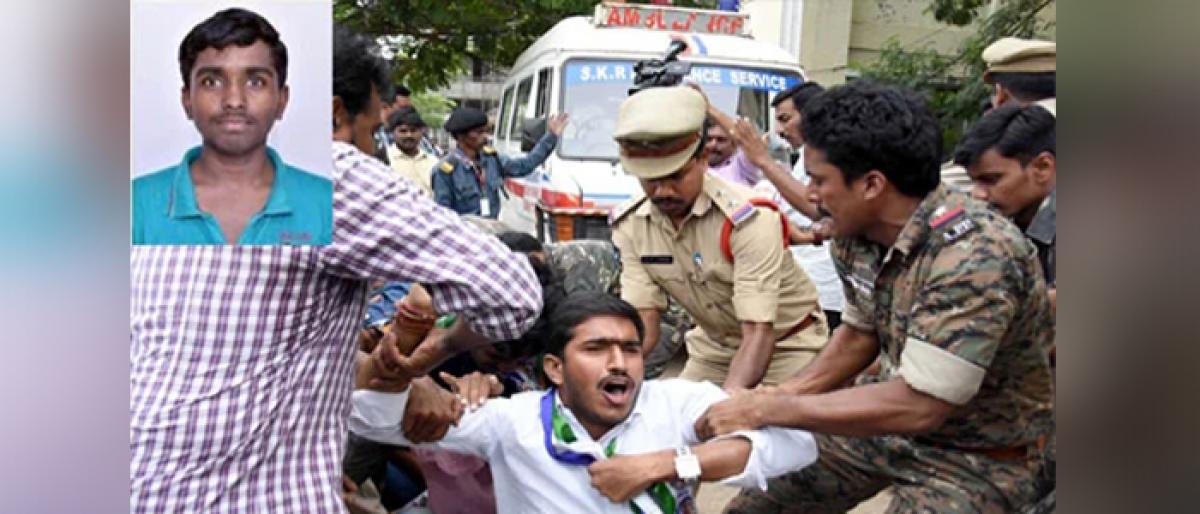 Student’s death sparks protests in vijayawada