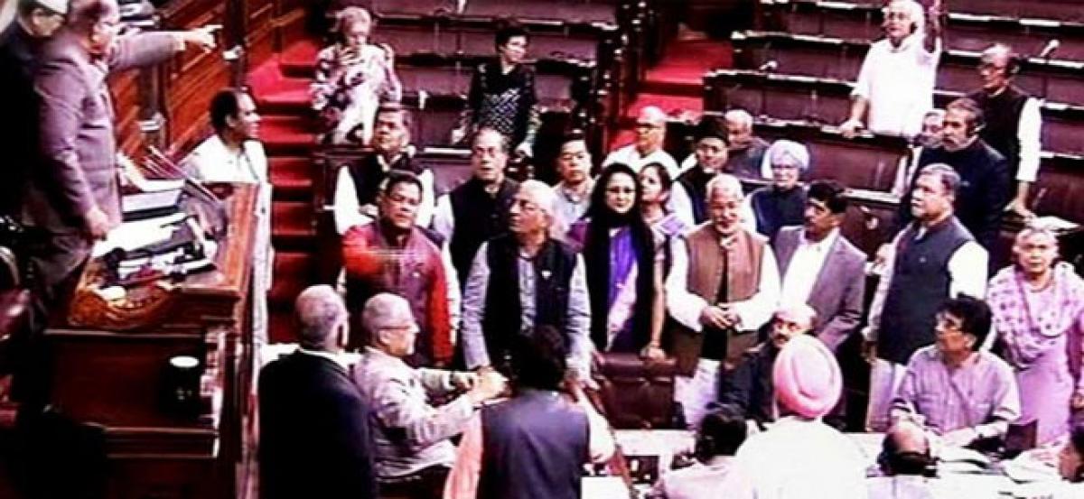 Opposition protests rock Rajya Sabha