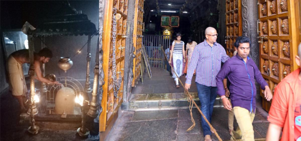 Srikalahasti temple kept open during eclipse