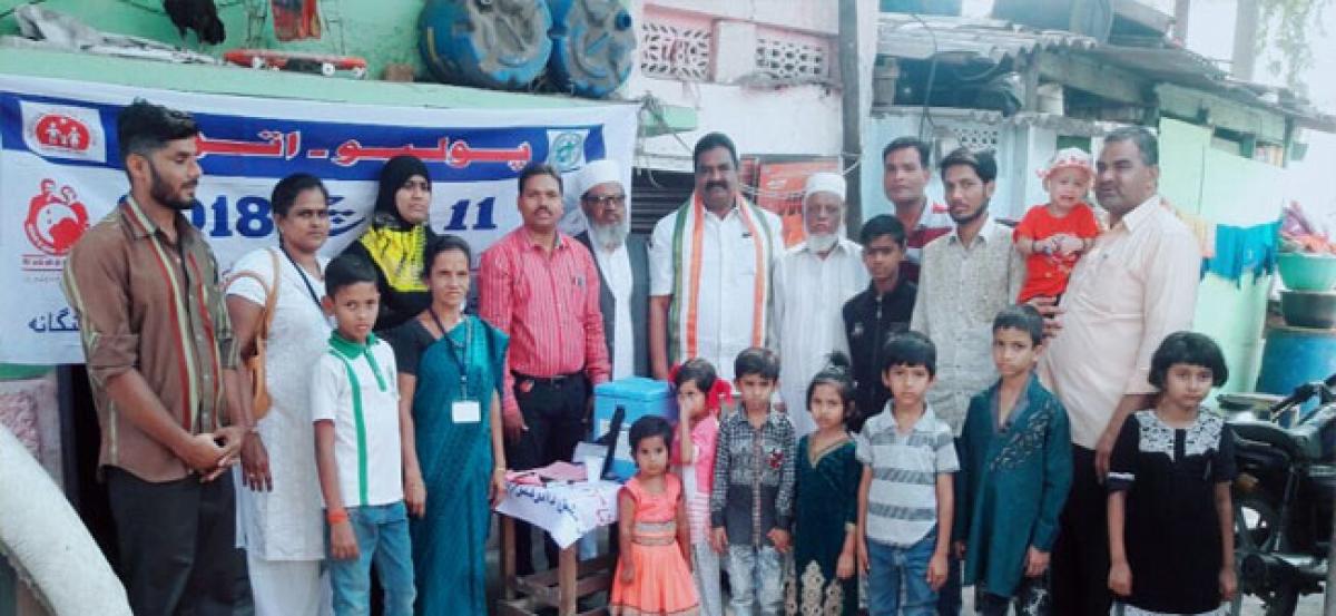 Pulse Polio program held at Jam E Masjid Slum