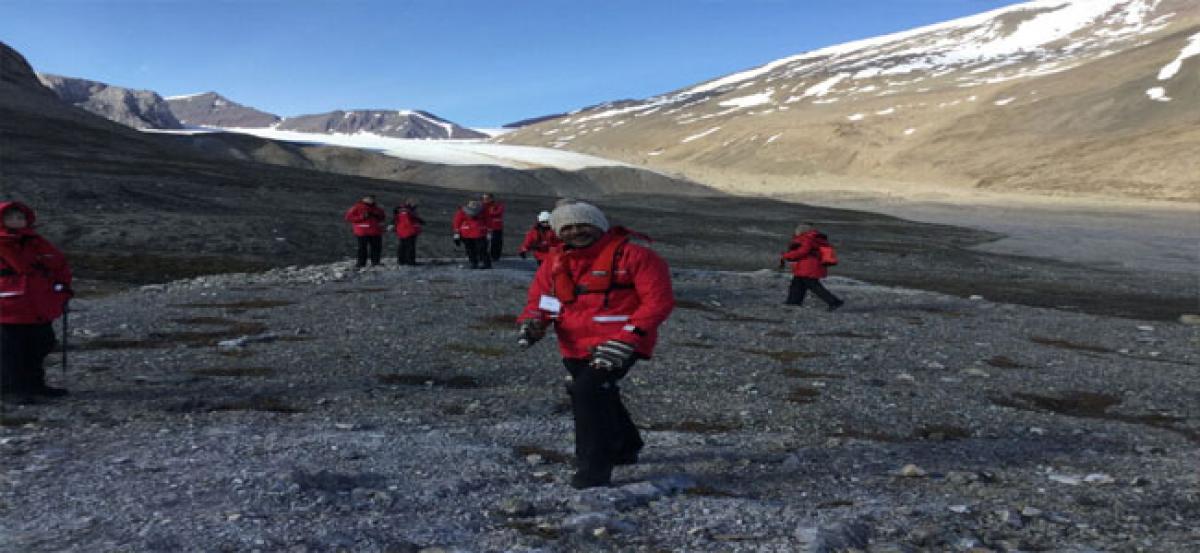 Suchir India MD Lion Kiron sets foot on Longyearbyen