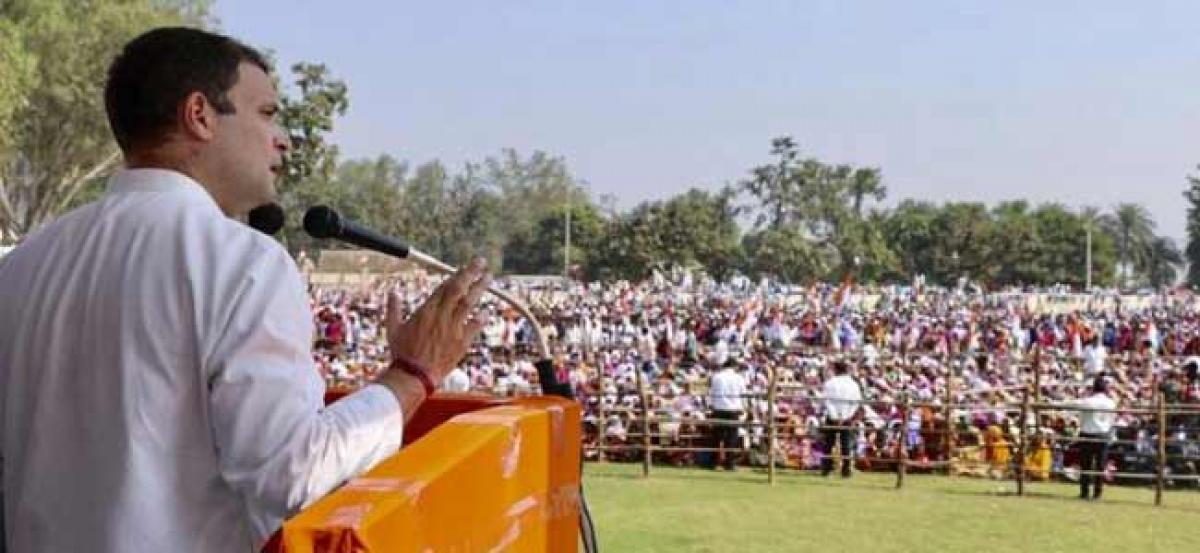 PM doesnt work without seeking nod of industrialist friends: Rahul in Chhattisgarh