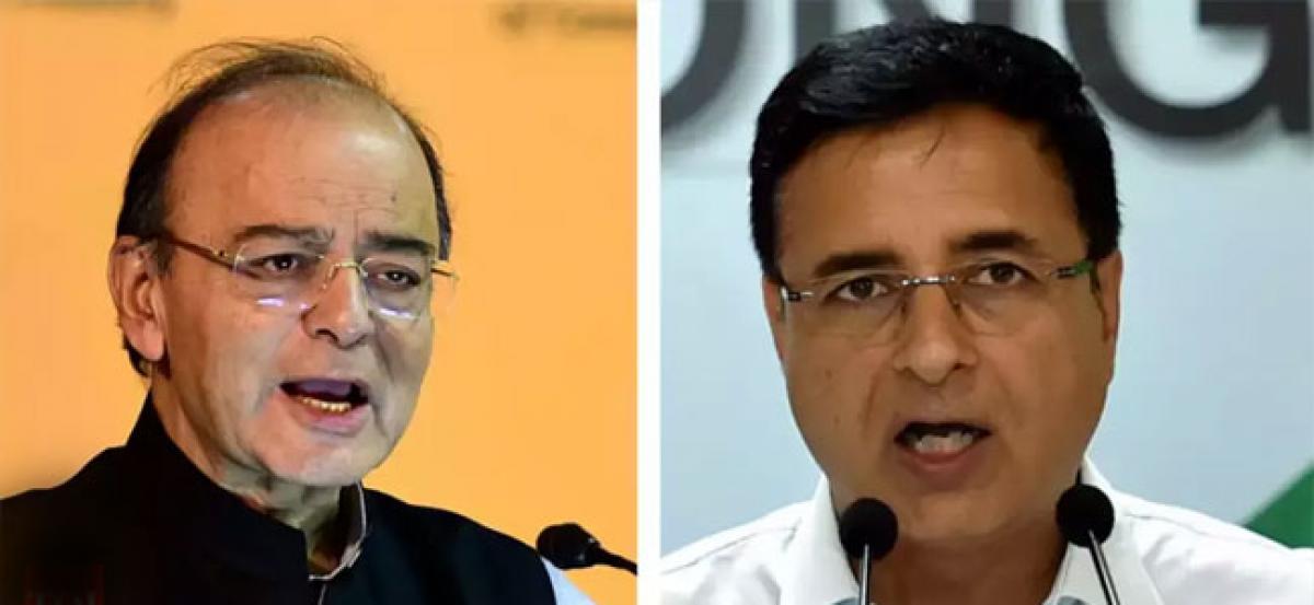 Verbal duel: Jaitley, Surjewala after formers attack on Rahul Gandhi