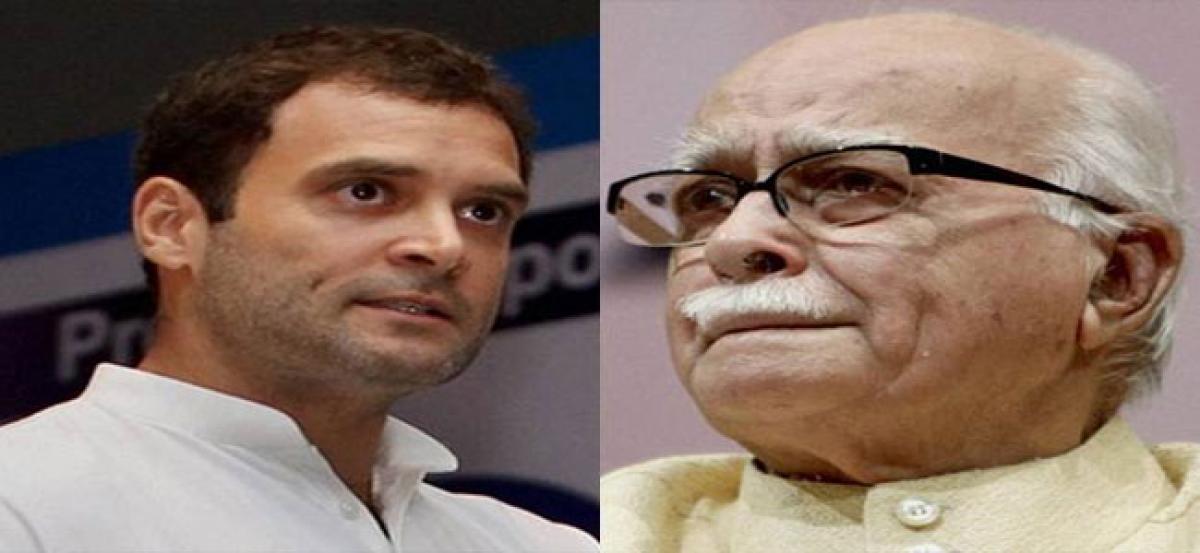 Rahul, Advani talk in Lok Sabha as BJP, Cong spar over issues