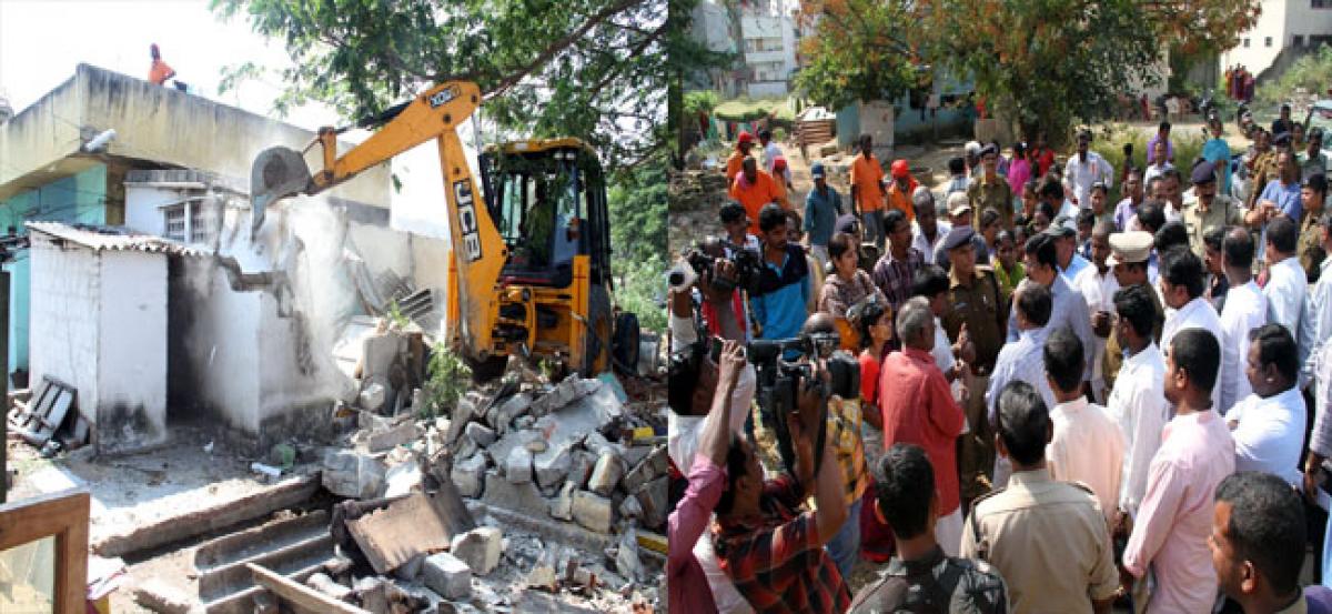 Tension prevails during demolition drive