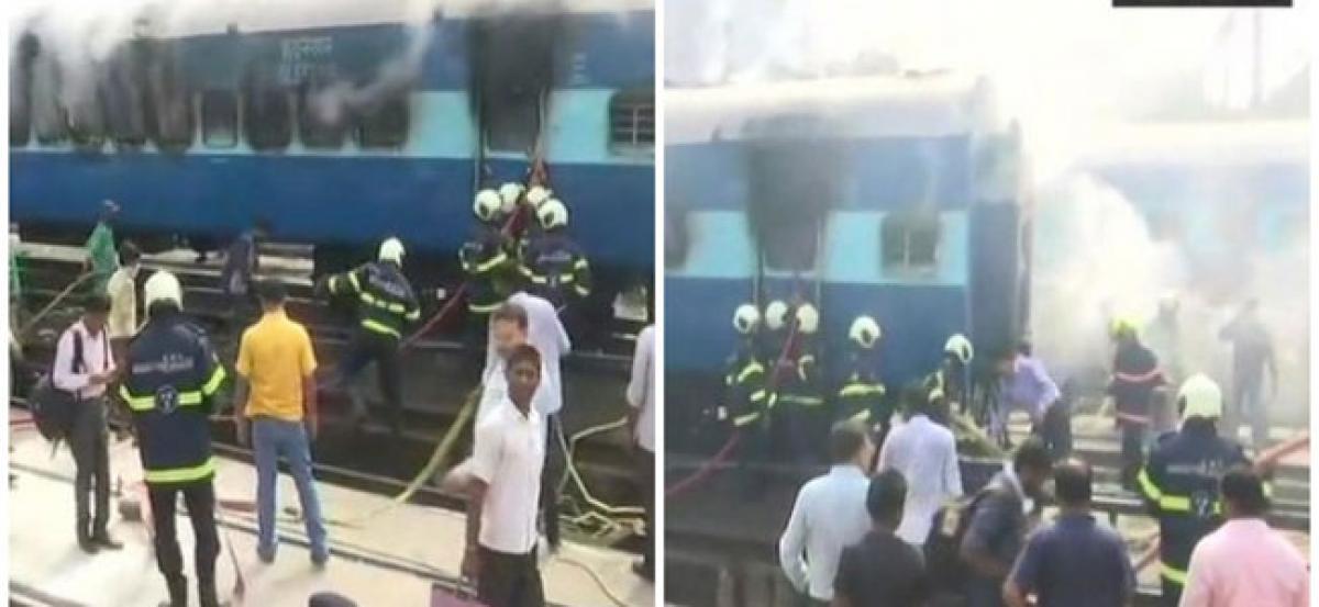 Fire breaks out at CST railway yard