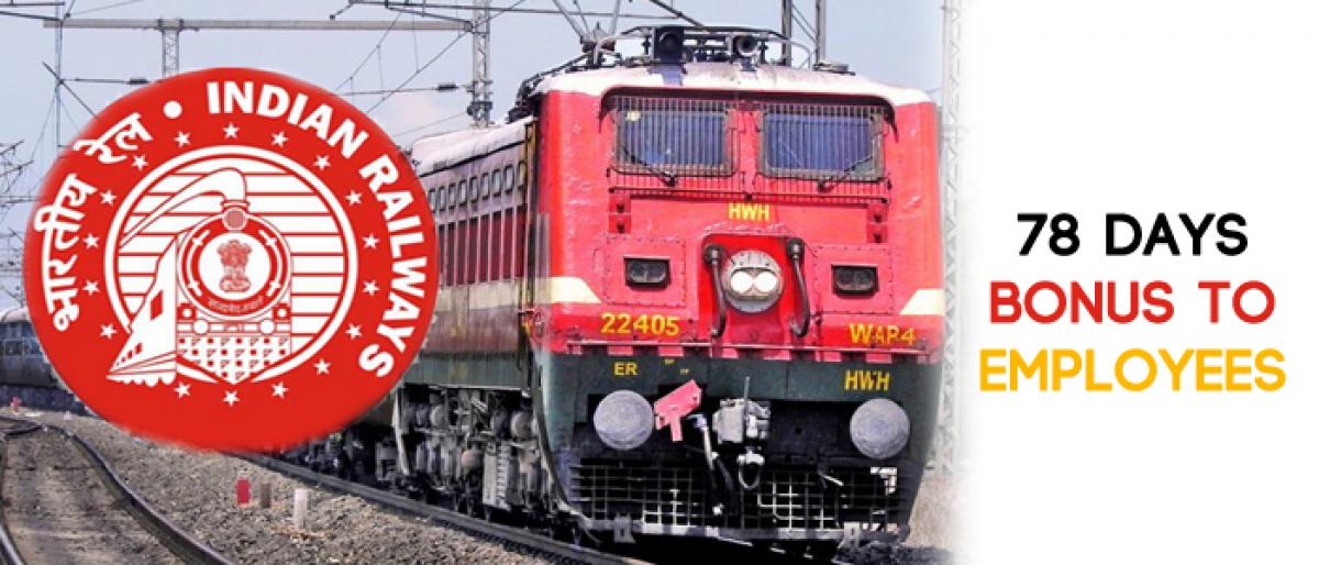 Railwaymen likely to get 78-day bonus before Puja