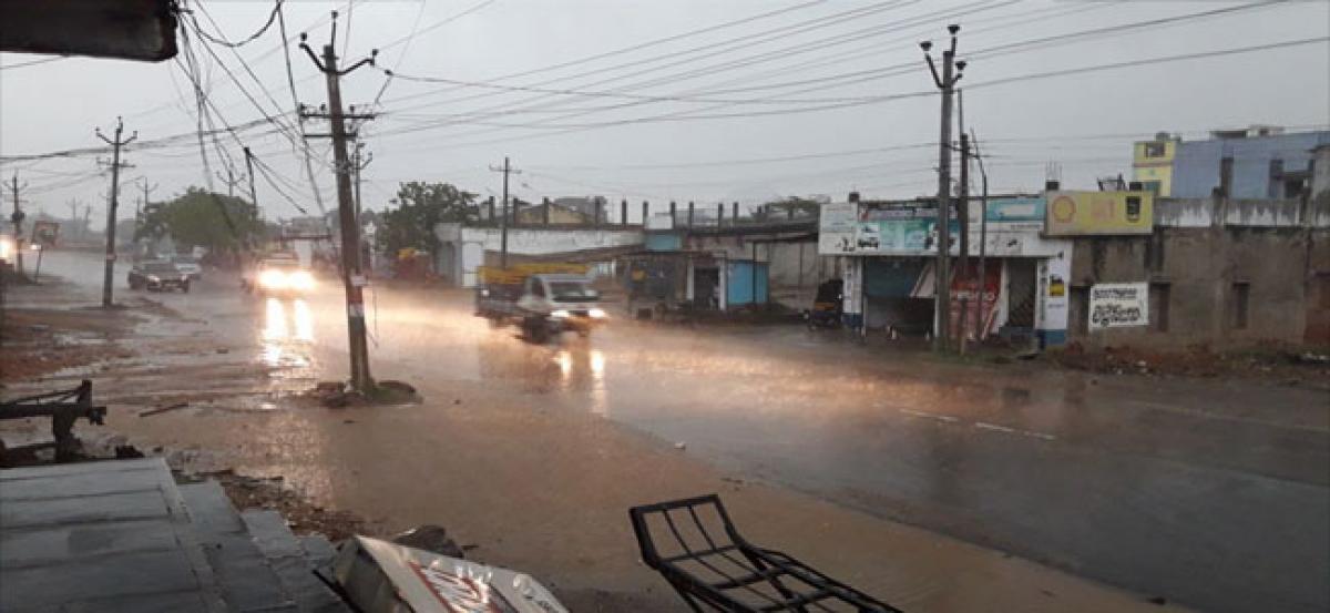 1 dead, crops damaged by heavy rain, gales