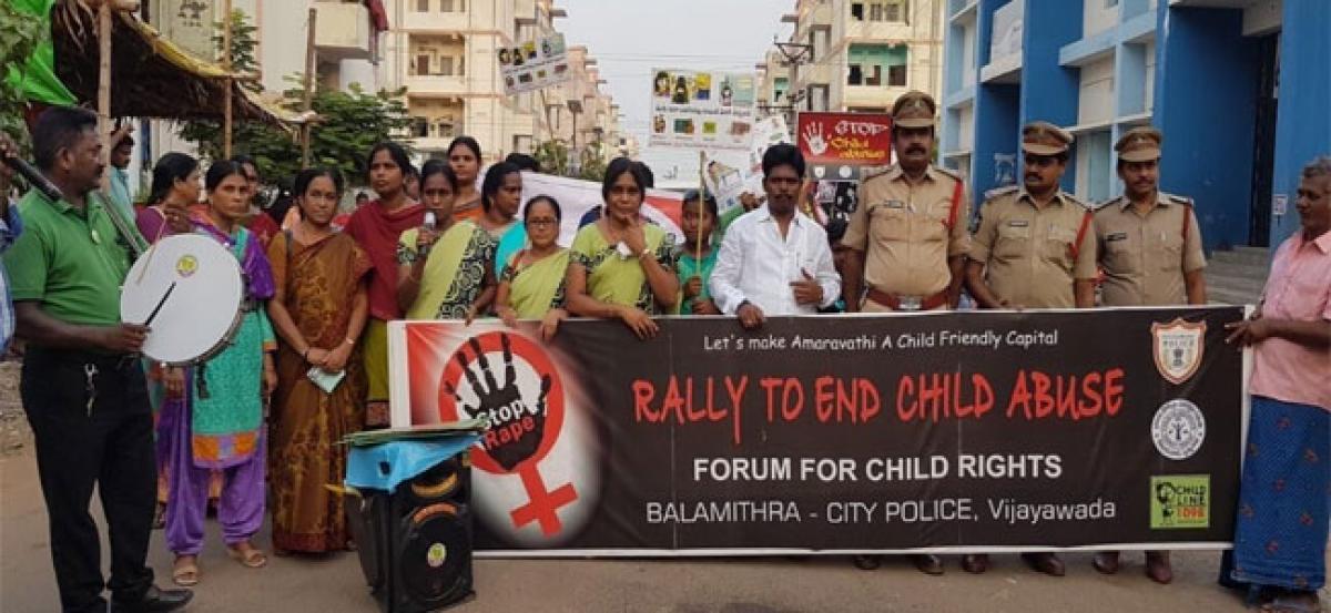 Rally to end child abuse taken out