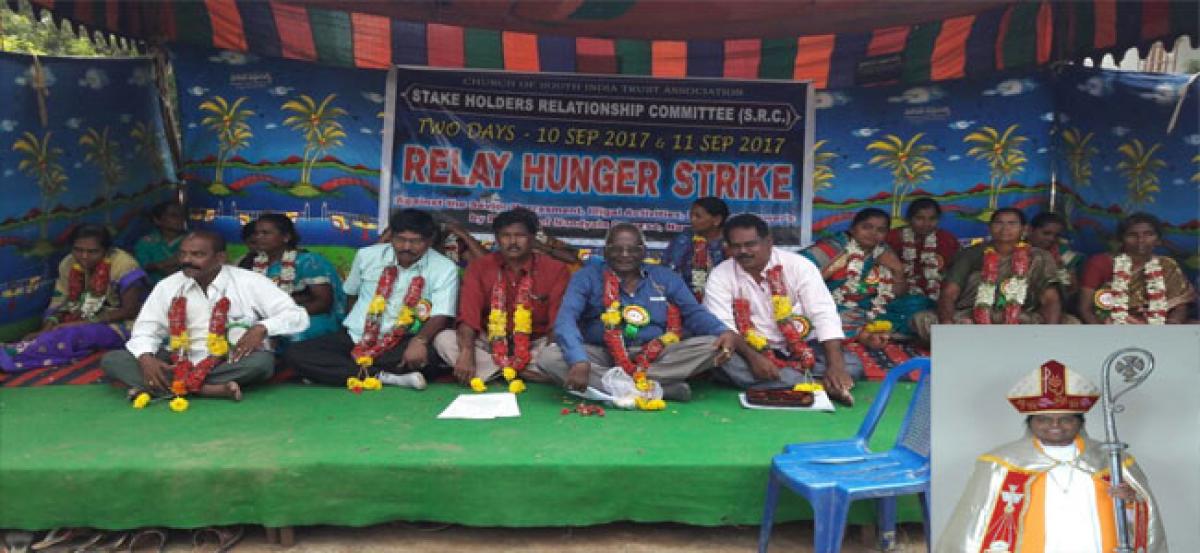 CSI stakeholders stage relay hunger strike