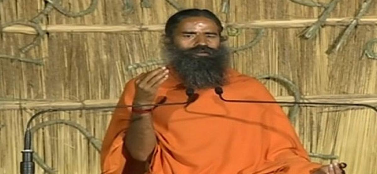 Baba Ramdev attends yoga camp in Haridwar