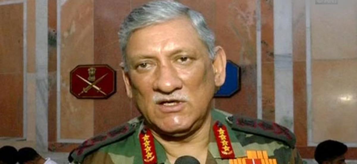 Army will continue its operation: Bipin Rawat