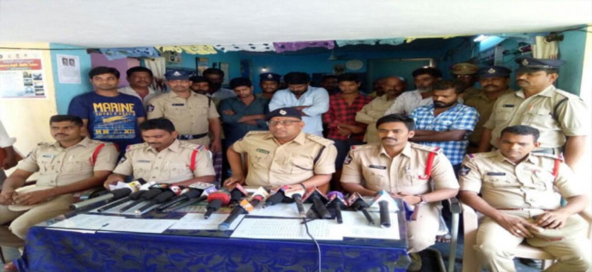 Rupees 1.2 cr worth red sanders logs seized; 8 arrested