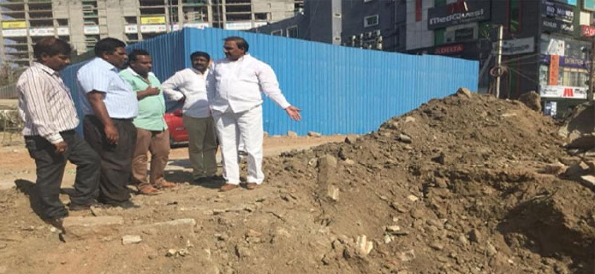 Reservoir work inspected by Arekapudi Gandhi