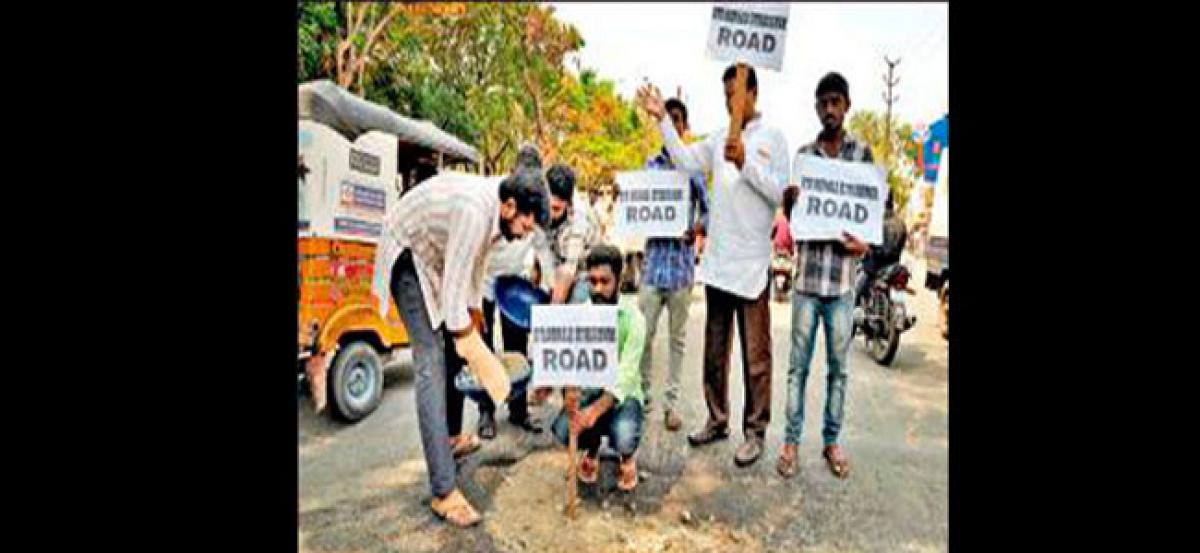 Another KTR road: Locals take up road repair yet again