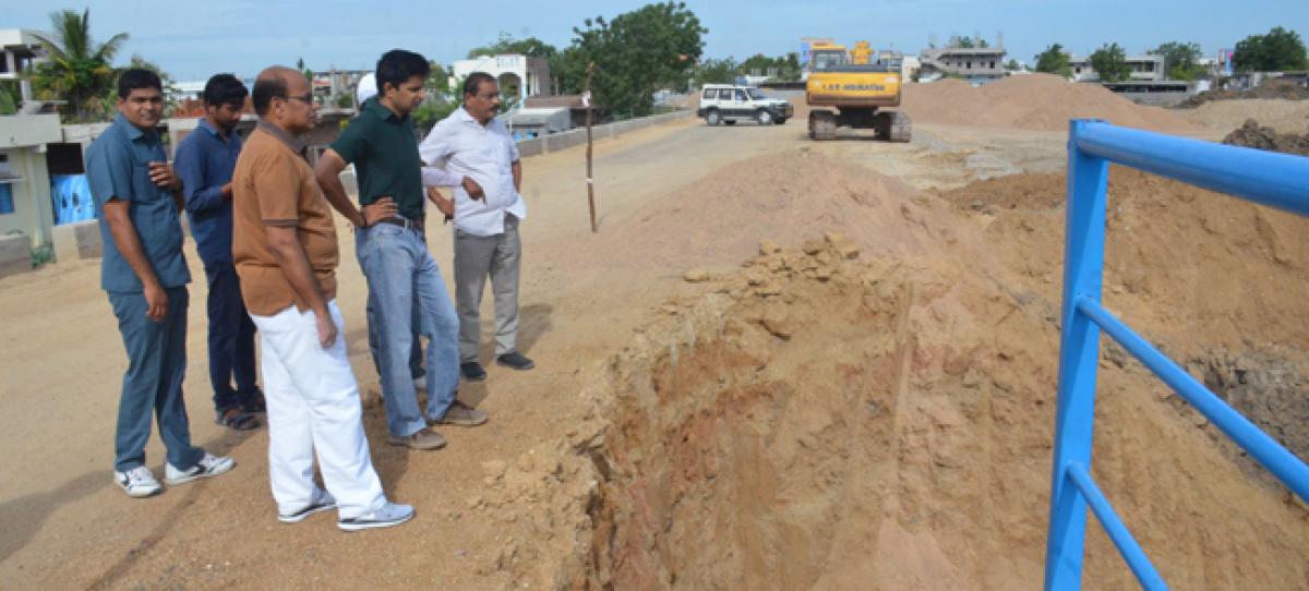 Road-widening works inspected