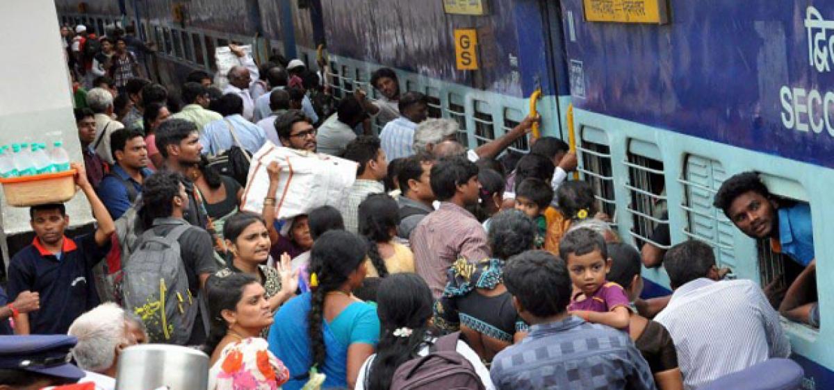 Trains, buses running chock-a-block