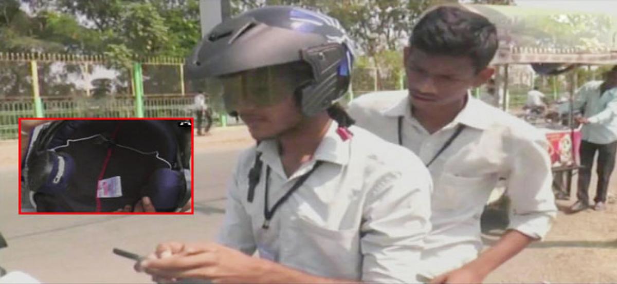 Students create bluetooth enabled route guiding helmet