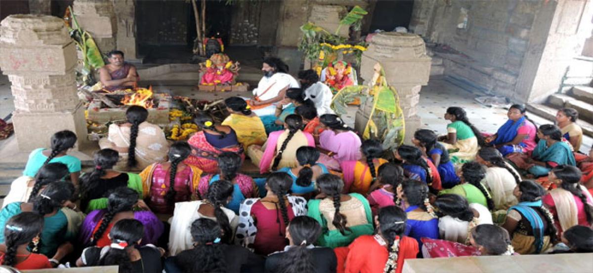 Krishna water surrounds Sangameswaram temple