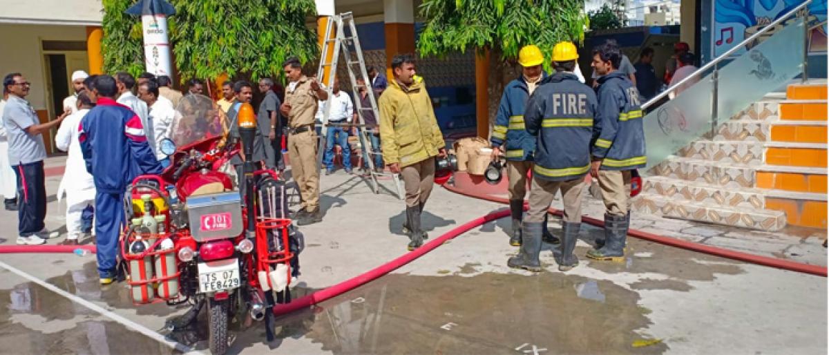 Fire accident at All Saints school in Abids