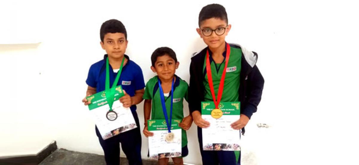 Trio World School Students Outshines in Skating Competition