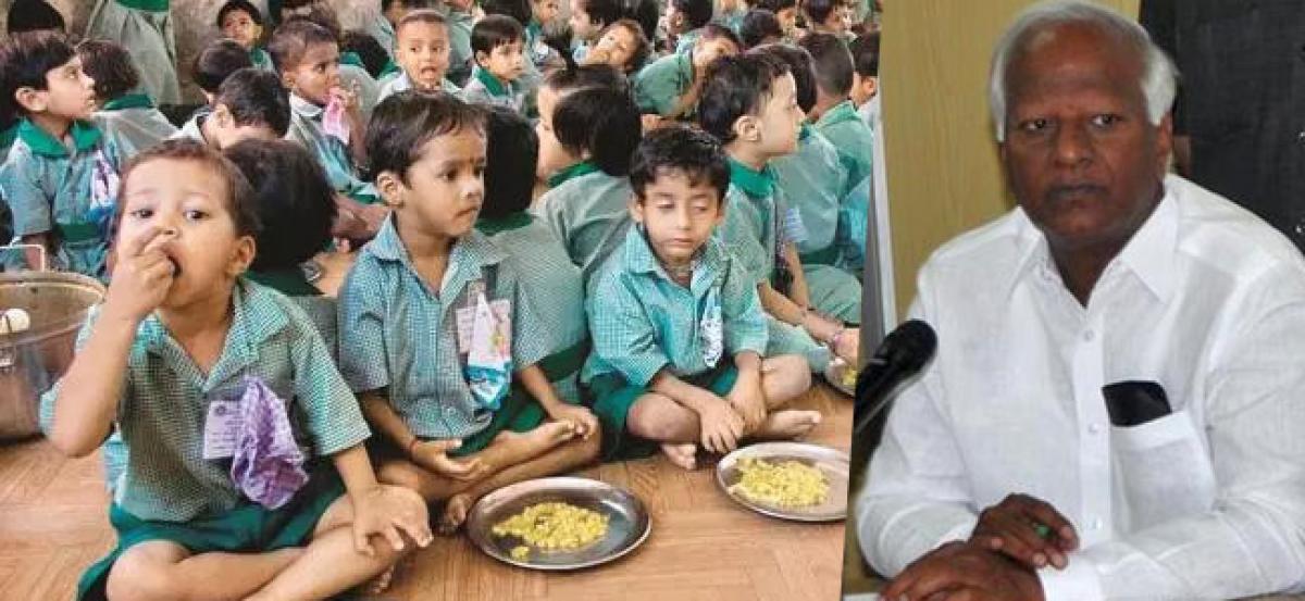 TS Govt plans to provide mid-day meals to all govt educational institutions