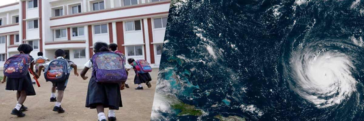 Holidays for schools in view of cyclone