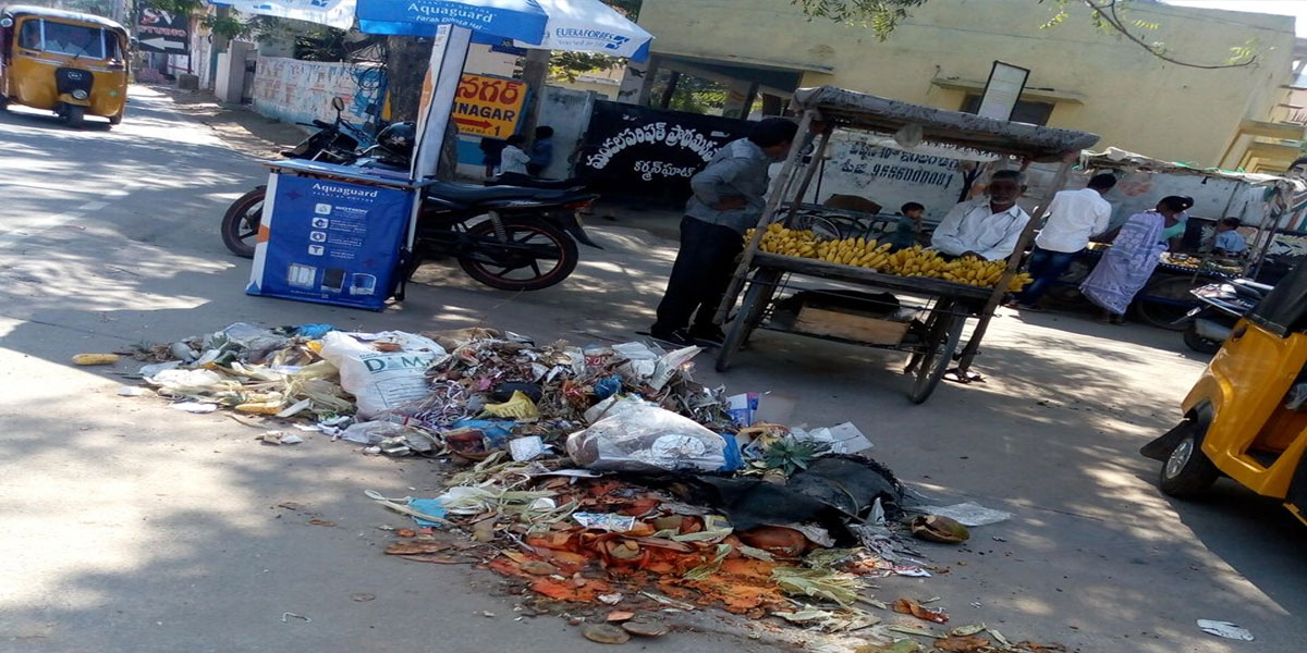 Scattered garbage irks residents at Kranthi Nagar