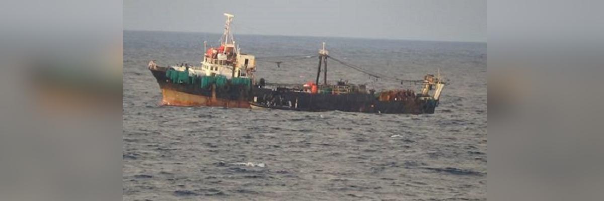 Arms and ammunition hauled by INS Sunayna