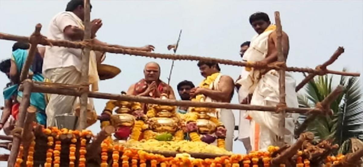 Sikhara Pratistha held at Veera Perantalamma Temple