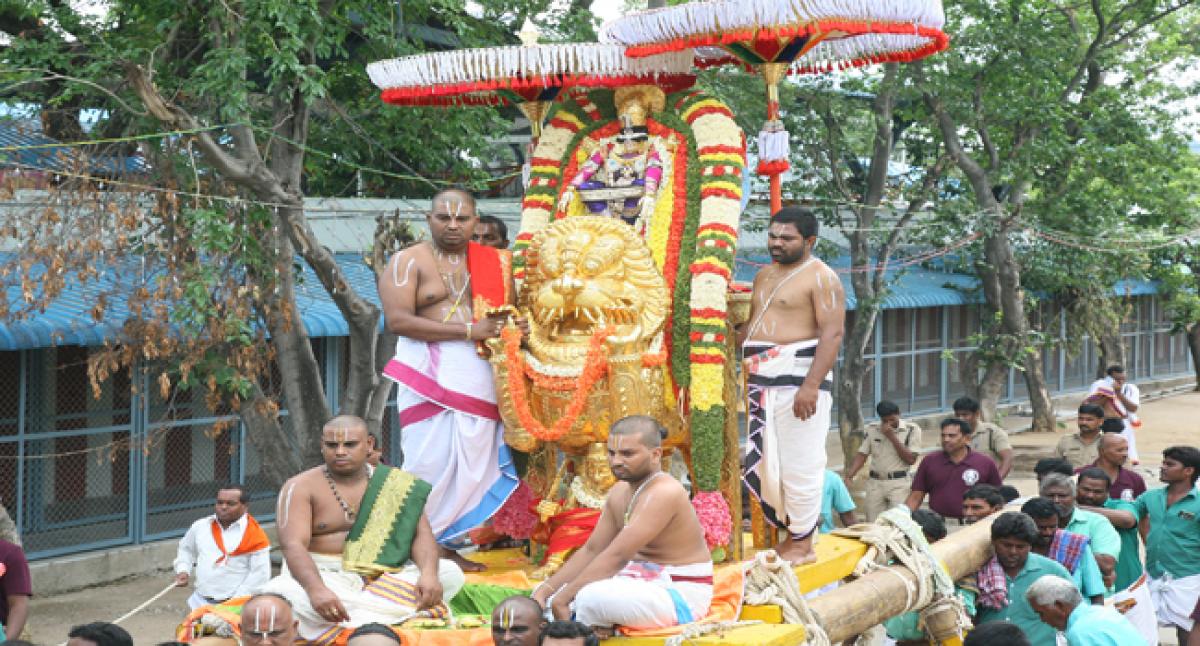 Prasanna Venkateswara rides Simha Vahanam