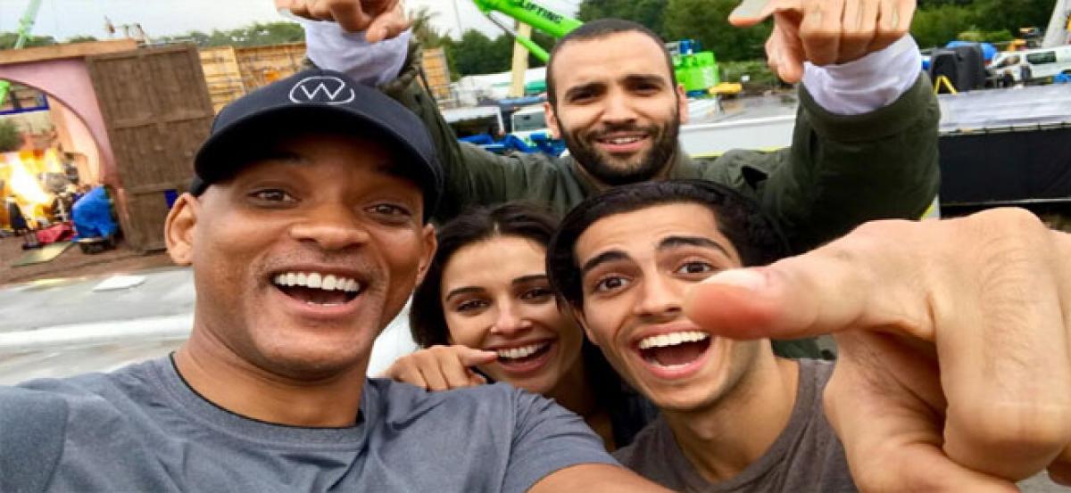 Will Smith posts first look from Aladdin sets